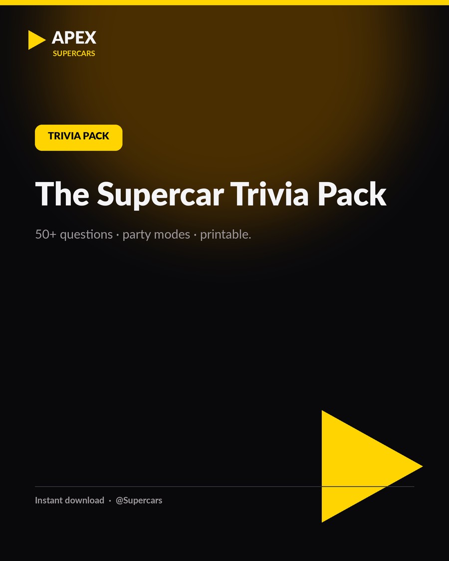 The Supercar Trivia Pack